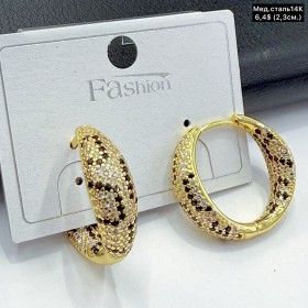 Сережки мед.сталь14К 10692 (2.3см.)